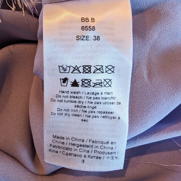 Ganni Purple Fringe Mesh Blouse - Picture 6 of 10